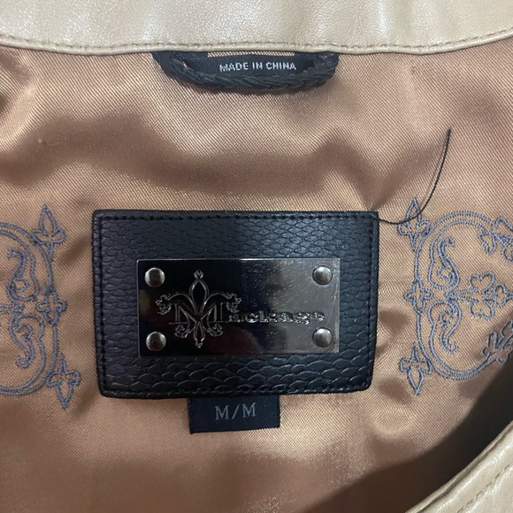 Mackage Beige Moto Leather Jacket - Picture 4 of 5